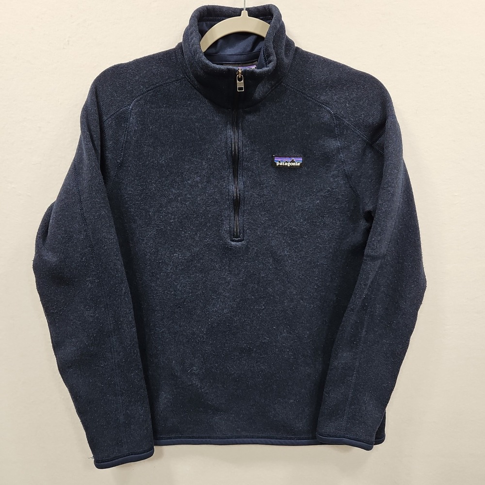 Patagonia Better Sweater 1/4 Zip Womens Medium Navy Blue Fleece Pullover 25618